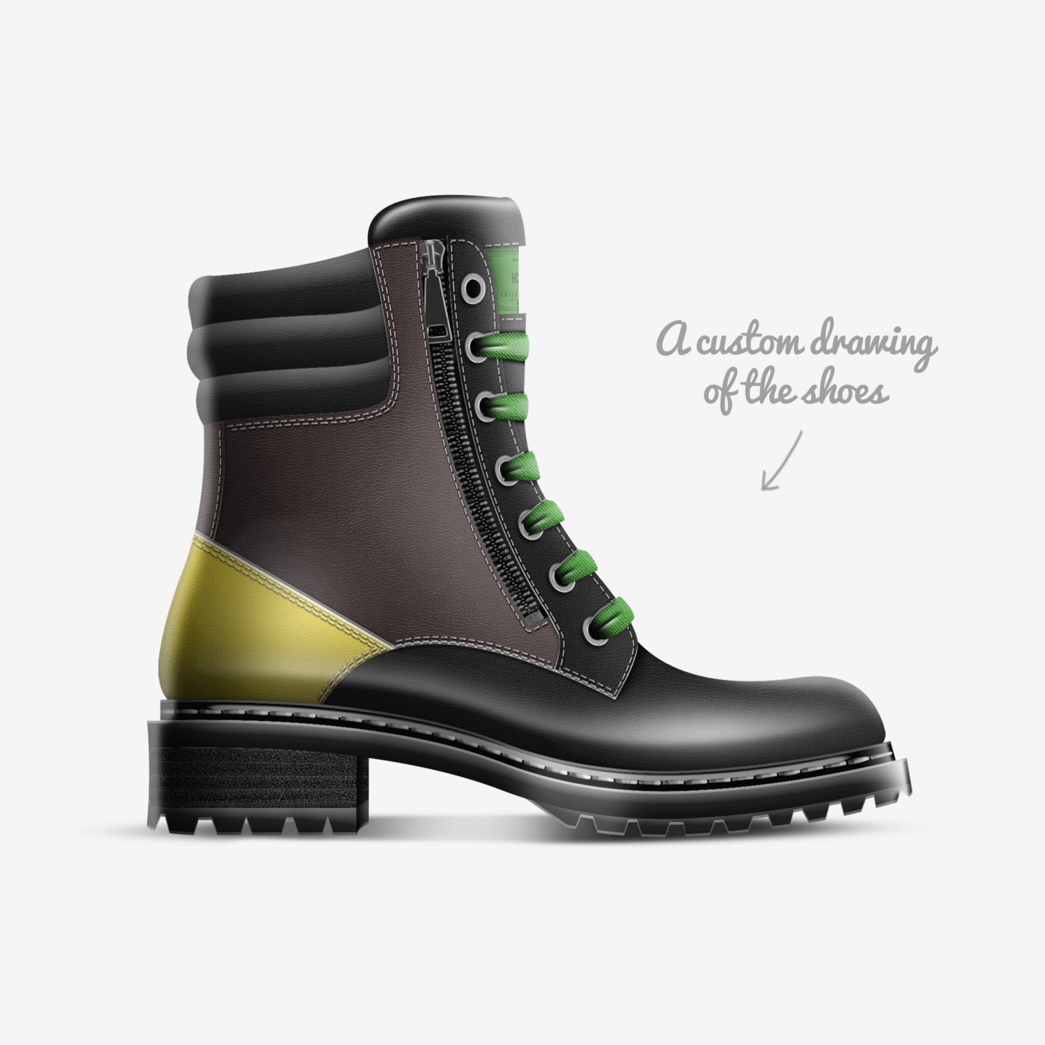 HCKD custom made in Italy shoes by Conț Cristina | Sketch view