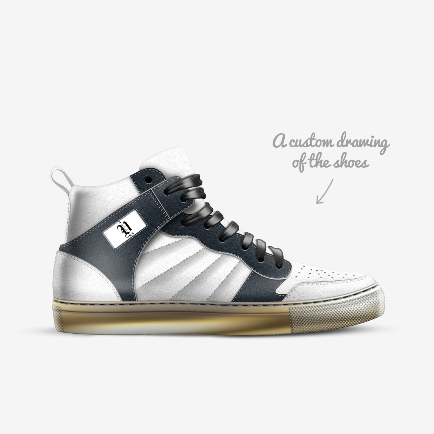 Vics fallen custom made in Italy shoes by Brayden Murphy | Sketch view