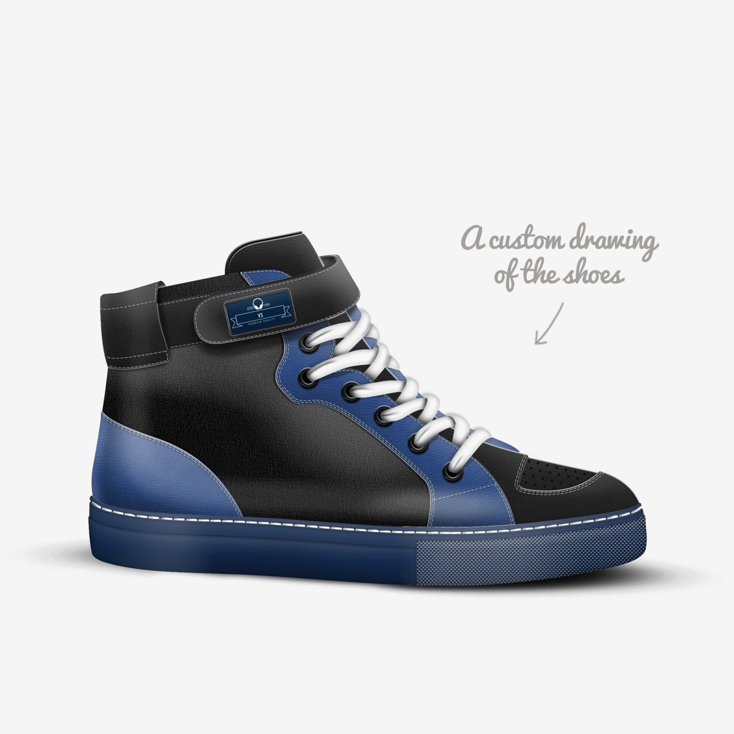 VS custom made in Italy shoes by Vedin | Sketch view