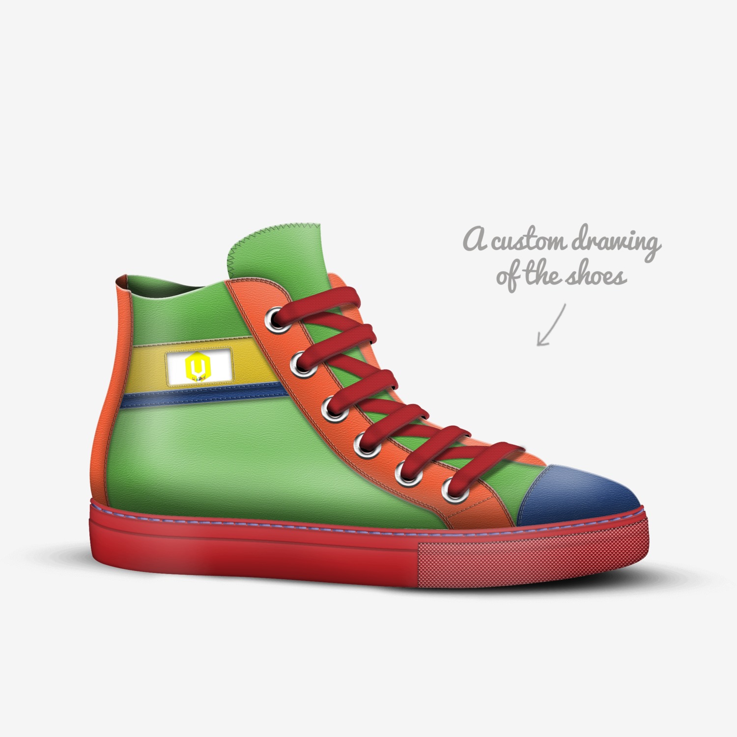 De'Nice Stylz custom made in Italy shoes by Natasha Robinson | Sketch view