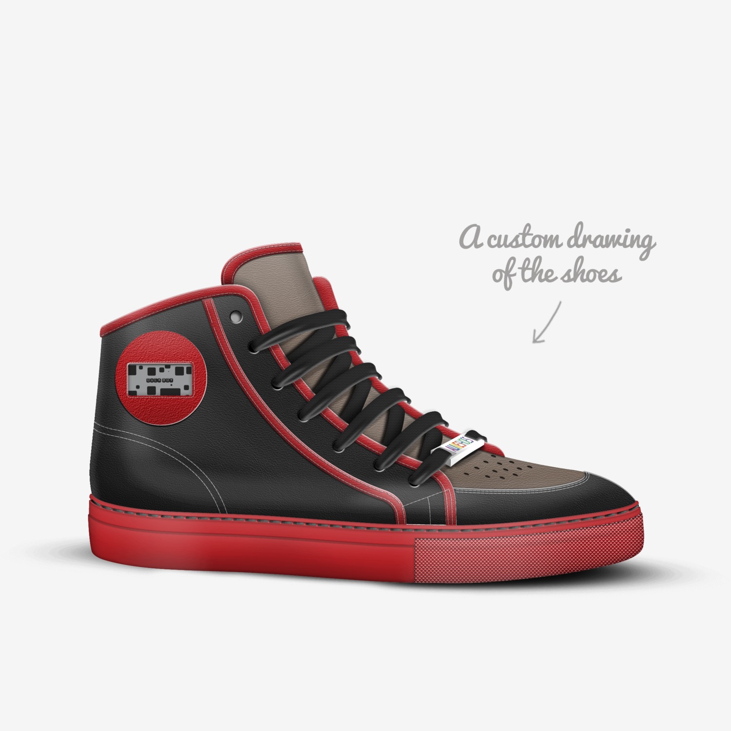 Duck boy custom made in Italy shoes by Janice Davis | Sketch view