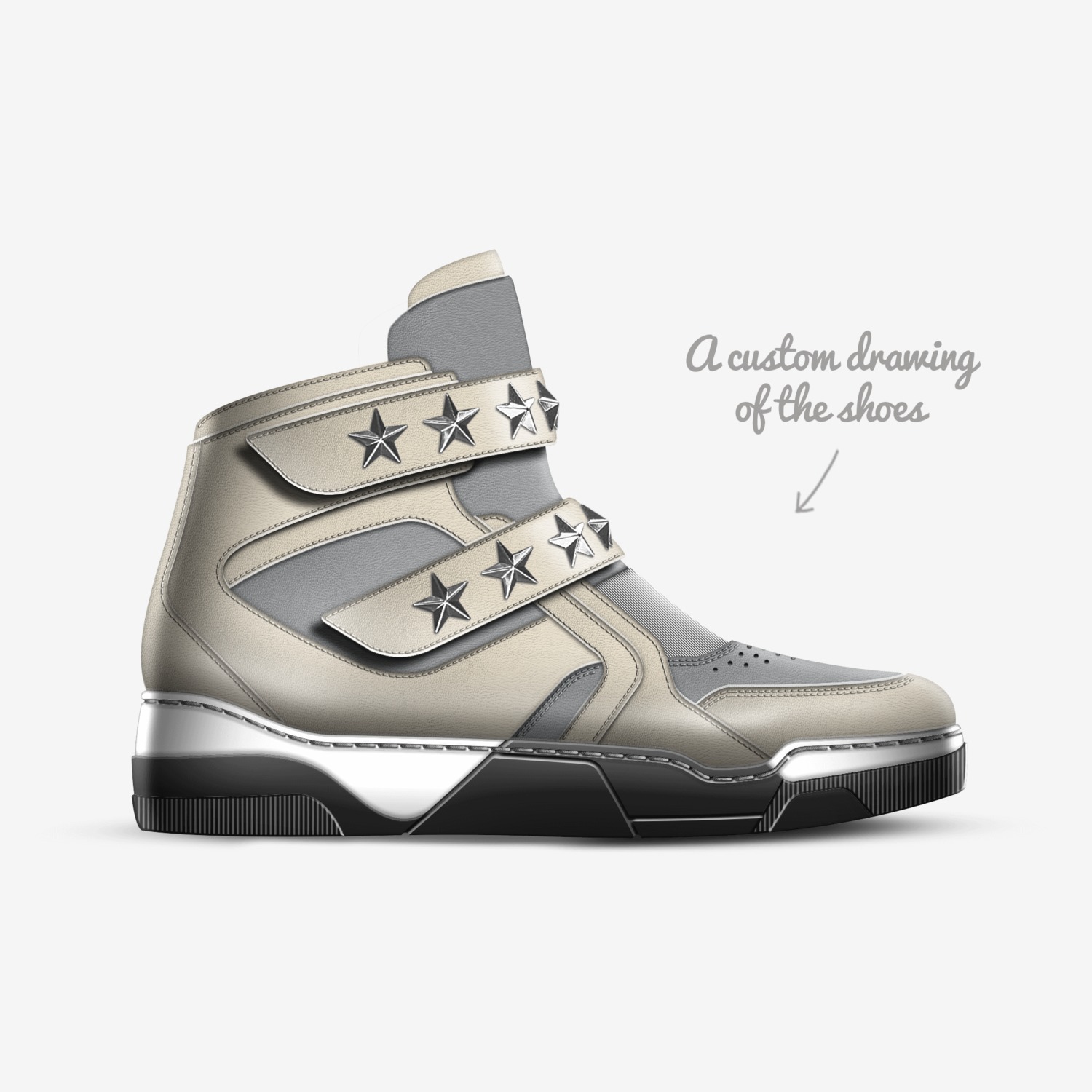 Lxr custom made in Italy shoes by Kvn Elvn | Sketch view