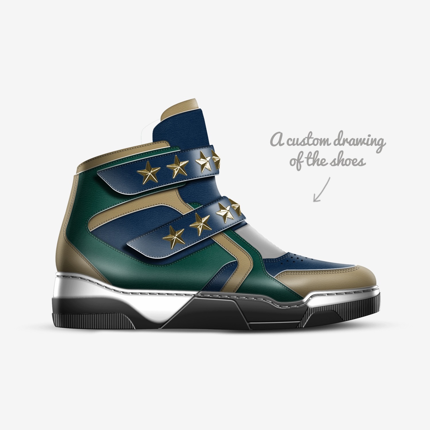 LXR custom made in Italy shoes by Kvn Elvn | Sketch view