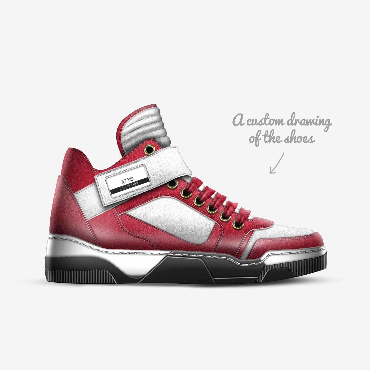 XTYS custom made in Italy shoes by Xtys | Sketch view