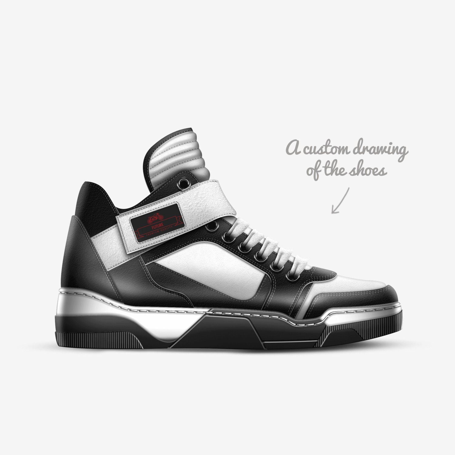 future custom made in Italy shoes by Lil Uzi Vert | Sketch view