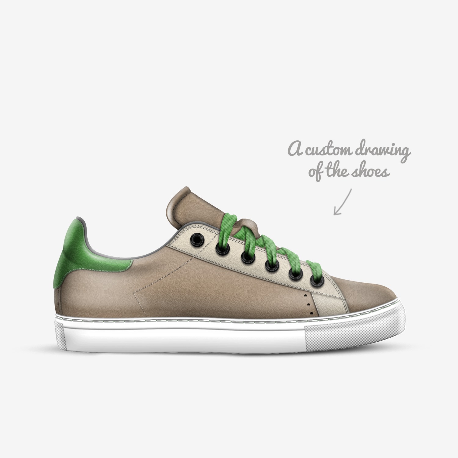ds custom made in Italy shoes by Deena Farghal | Sketch view