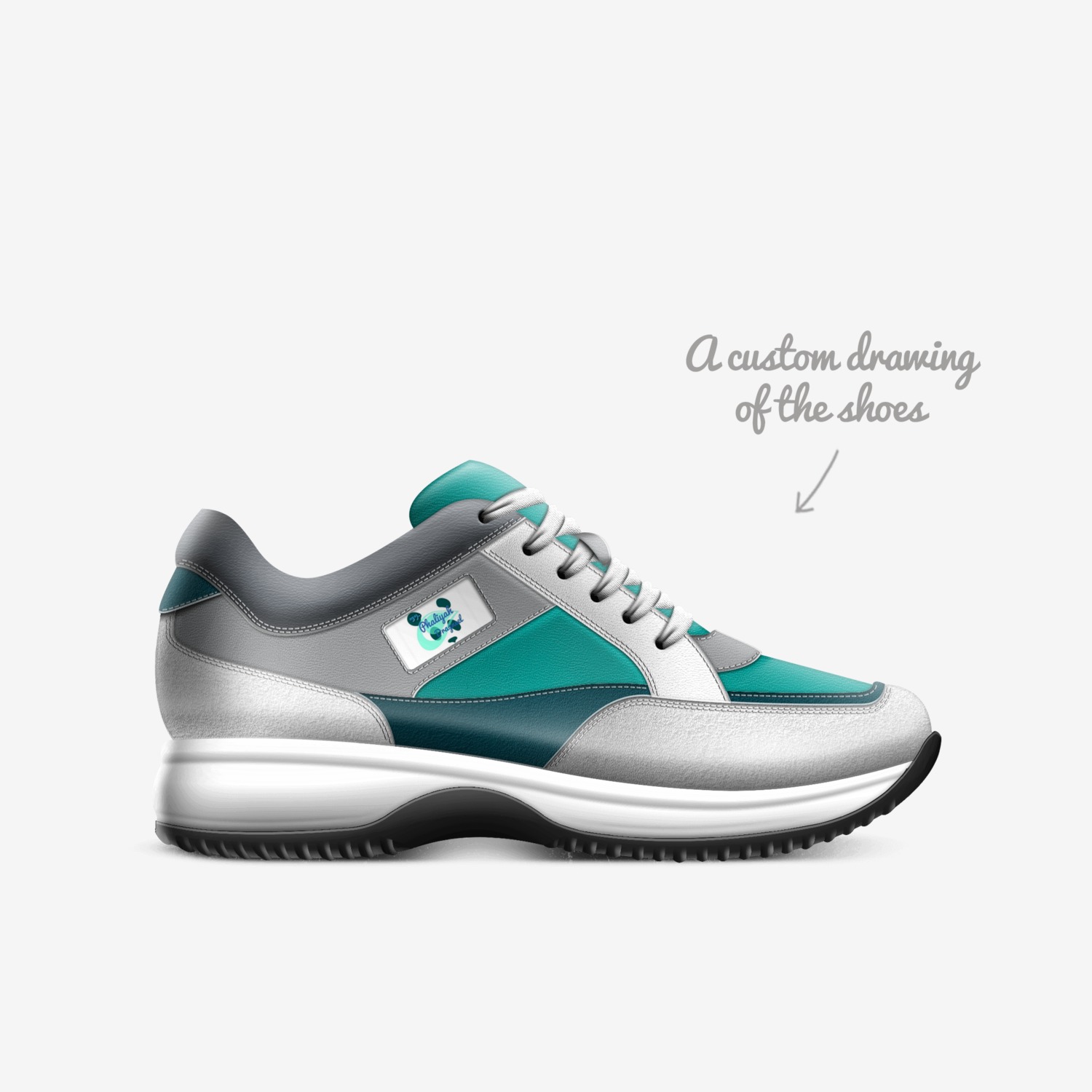 Mina21 custom made in Italy shoes by Phaweeah Singleton | Sketch view