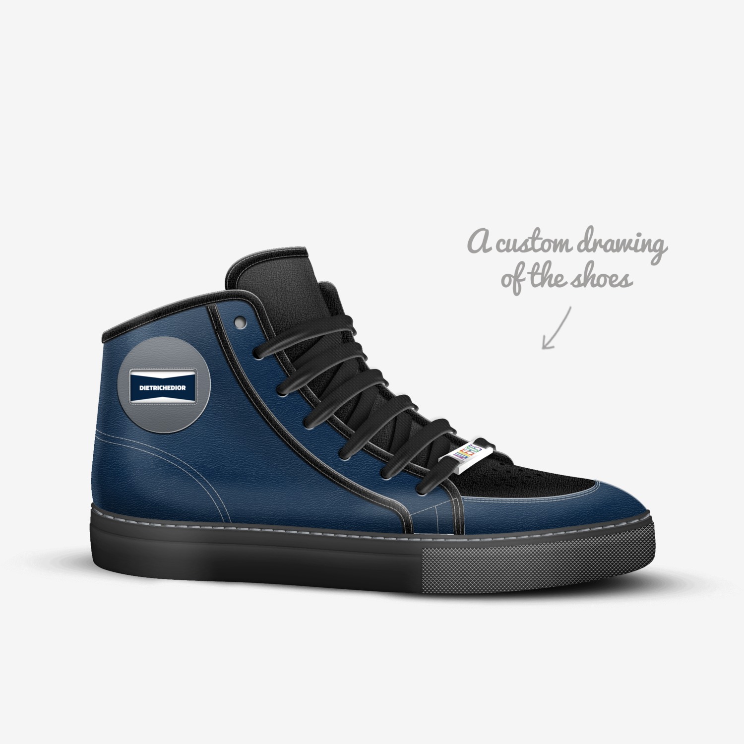 The Blue Shoe custom made in Italy shoes by Roderick Johnson | Sketch view