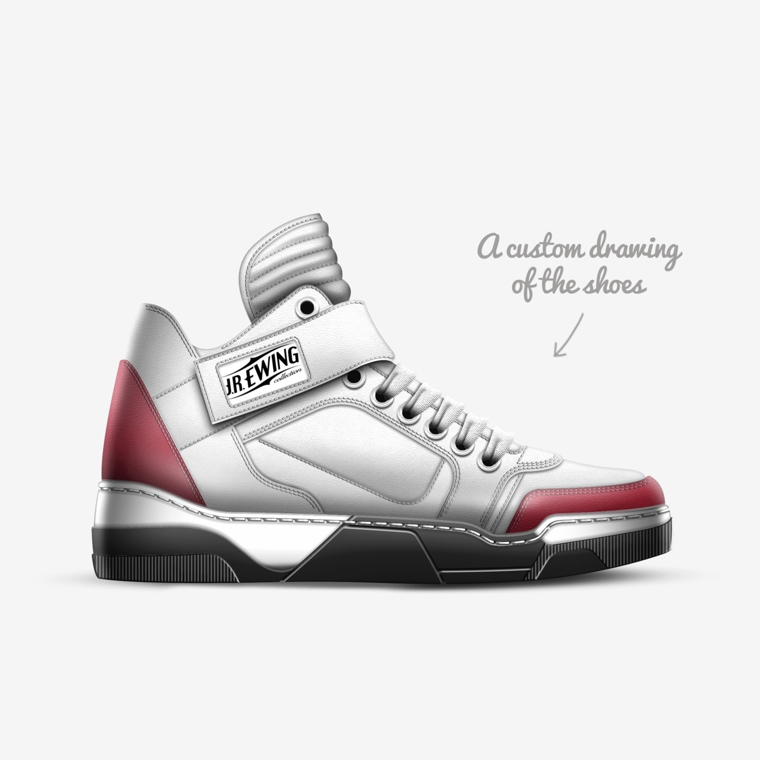 The J.R Ewing Collection custom made in Italy shoes by Eddie Brown | Sketch view