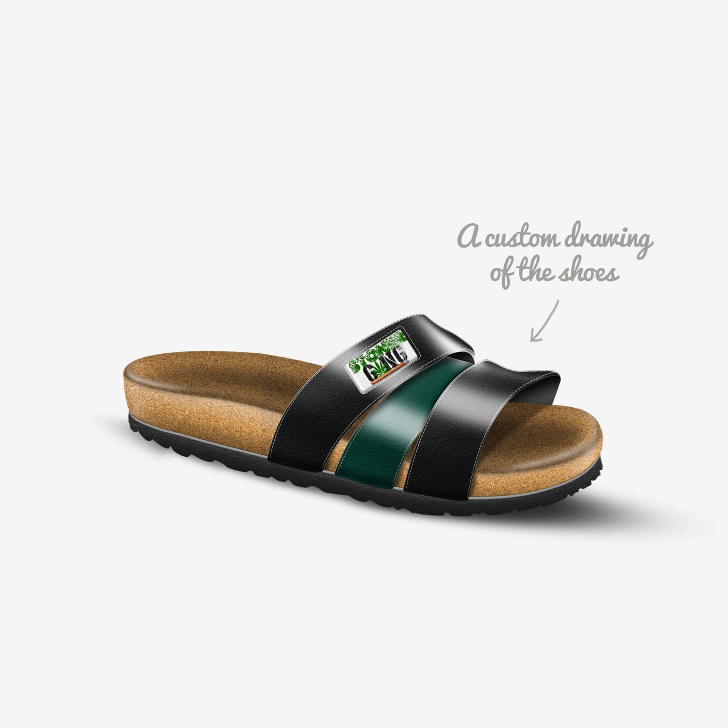 StonerGang custom made in Italy shoes by Stoner Simpson | Sketch view