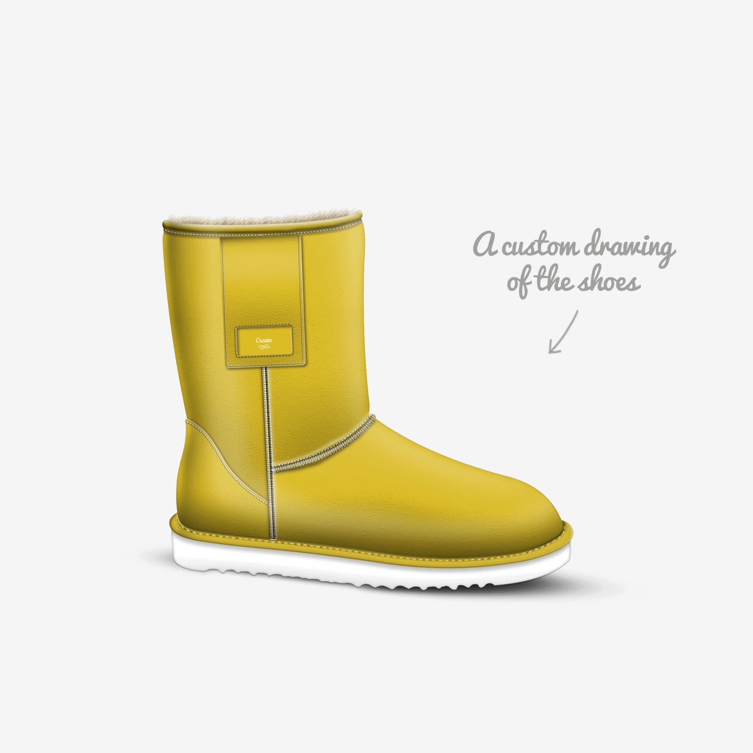 Crease custom made in Italy shoes by Quentin Adams | Sketch view