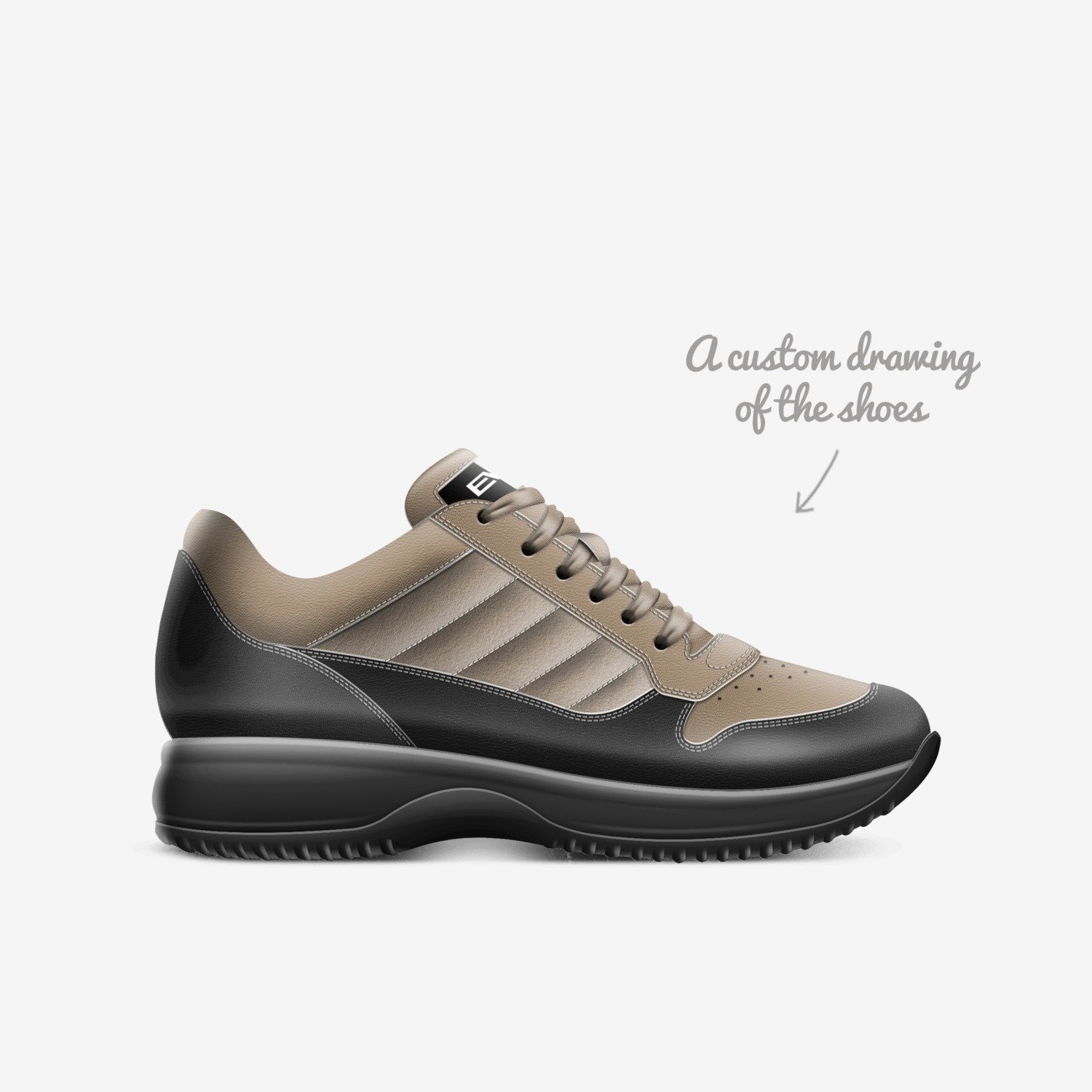 EMPIRE custom made in Italy shoes by Allen Cartwright | Sketch view