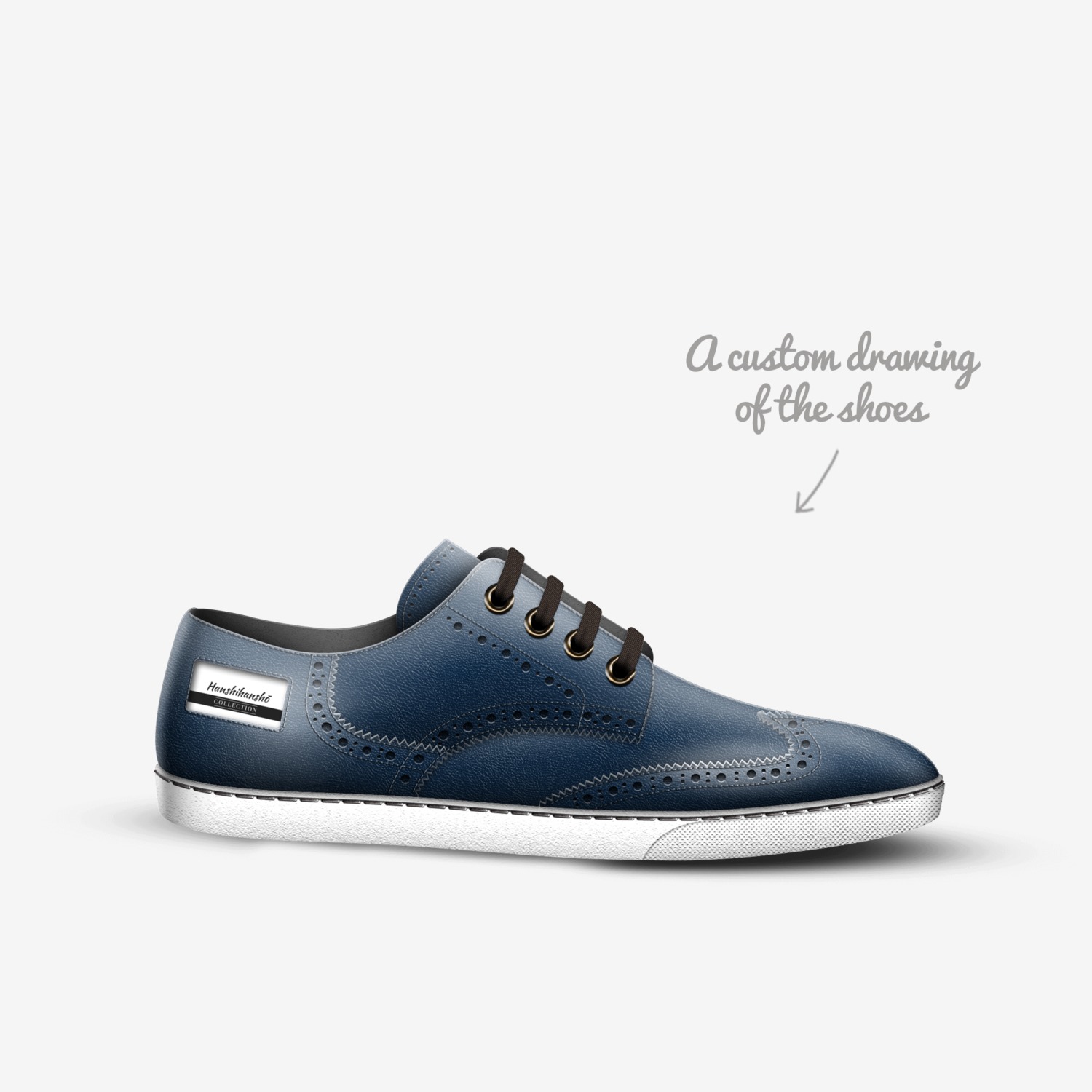 hans custom made in Italy shoes by Half Dead | Sketch view