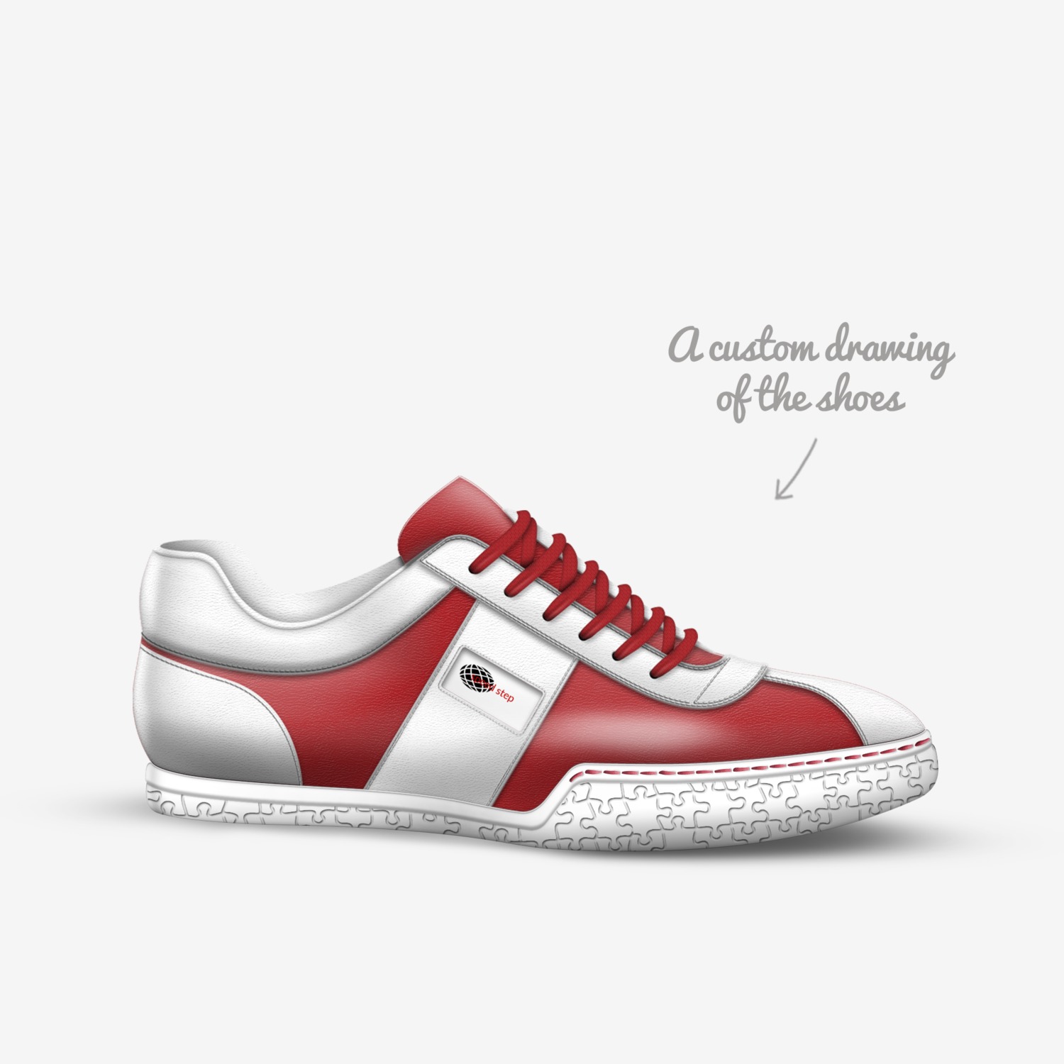 speed step custom made in Italy shoes by Joseph Mcleod | Sketch view