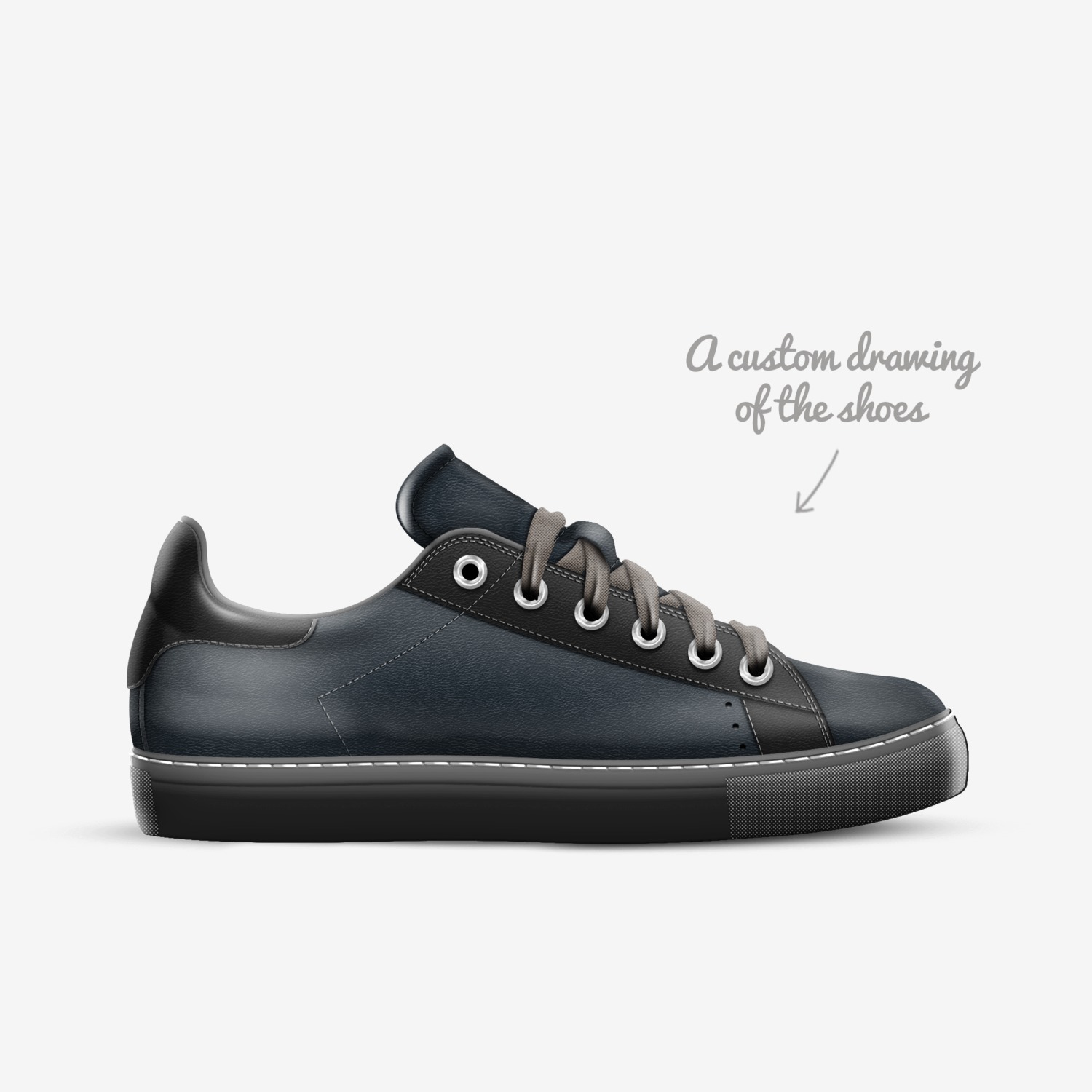 Danny's shoe custom made in Italy shoes by Daniel Grossnickle | Sketch view