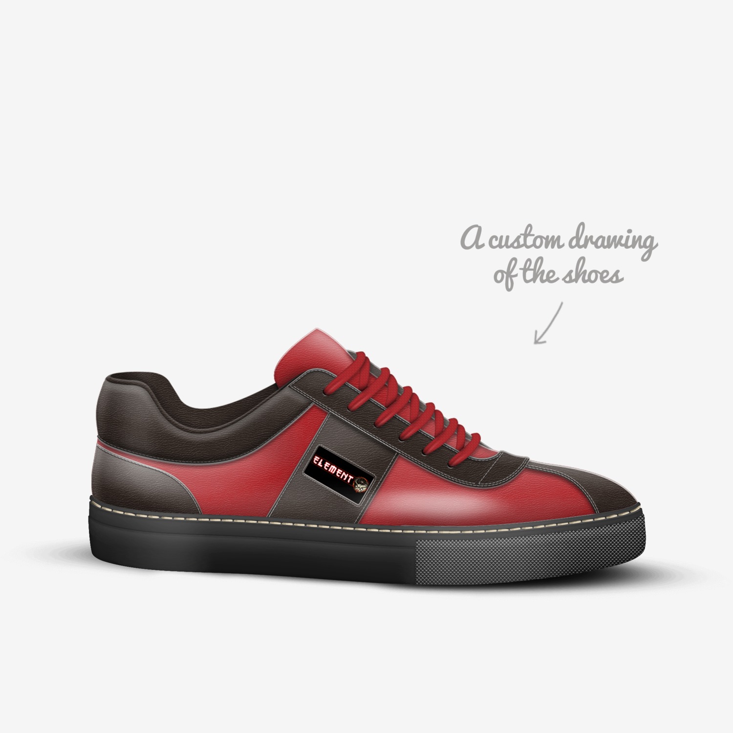 Element Footwear custom made in Italy shoes by Hector Perales | Sketch view