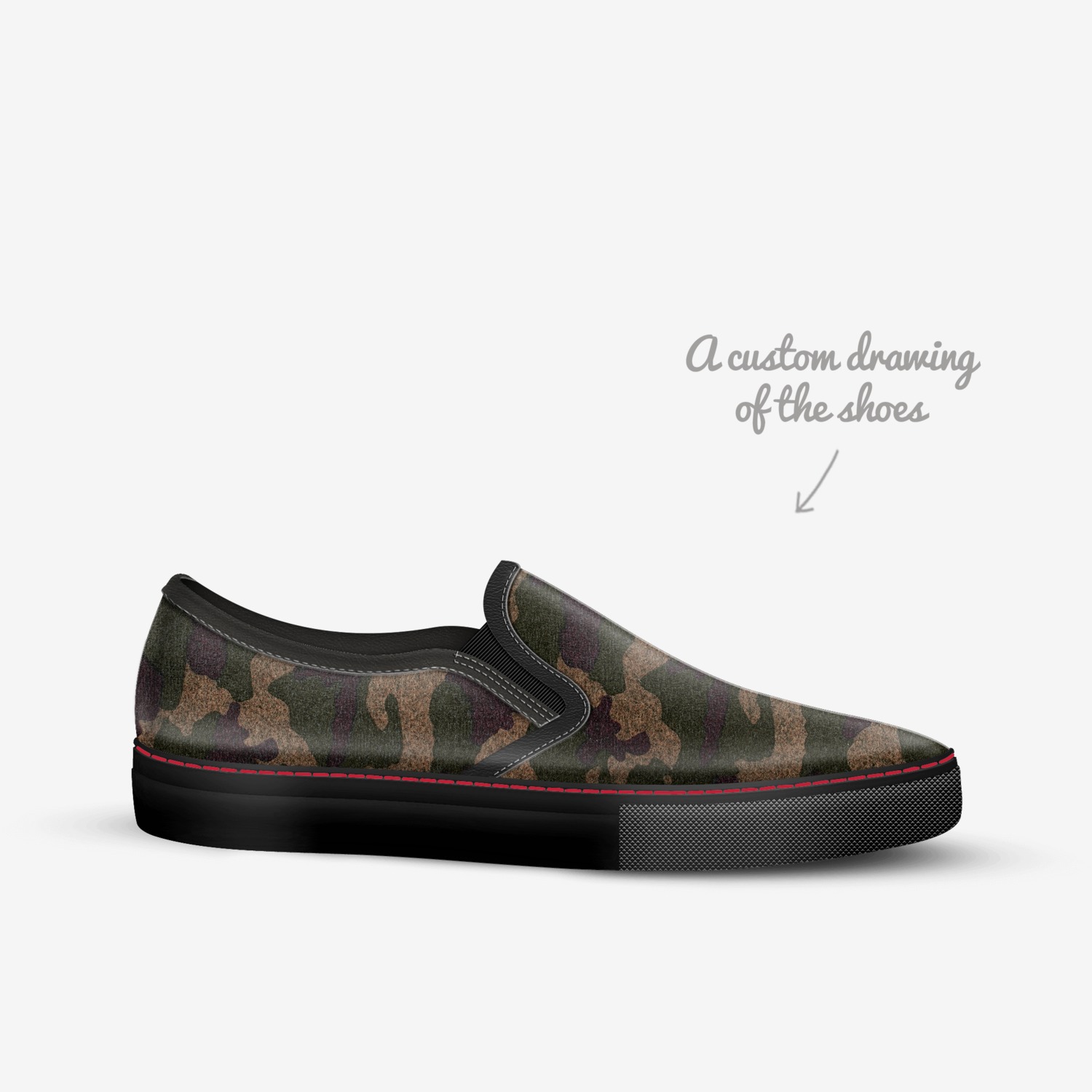 Motos custom made in Italy shoes by Daryl Lounds | Sketch view