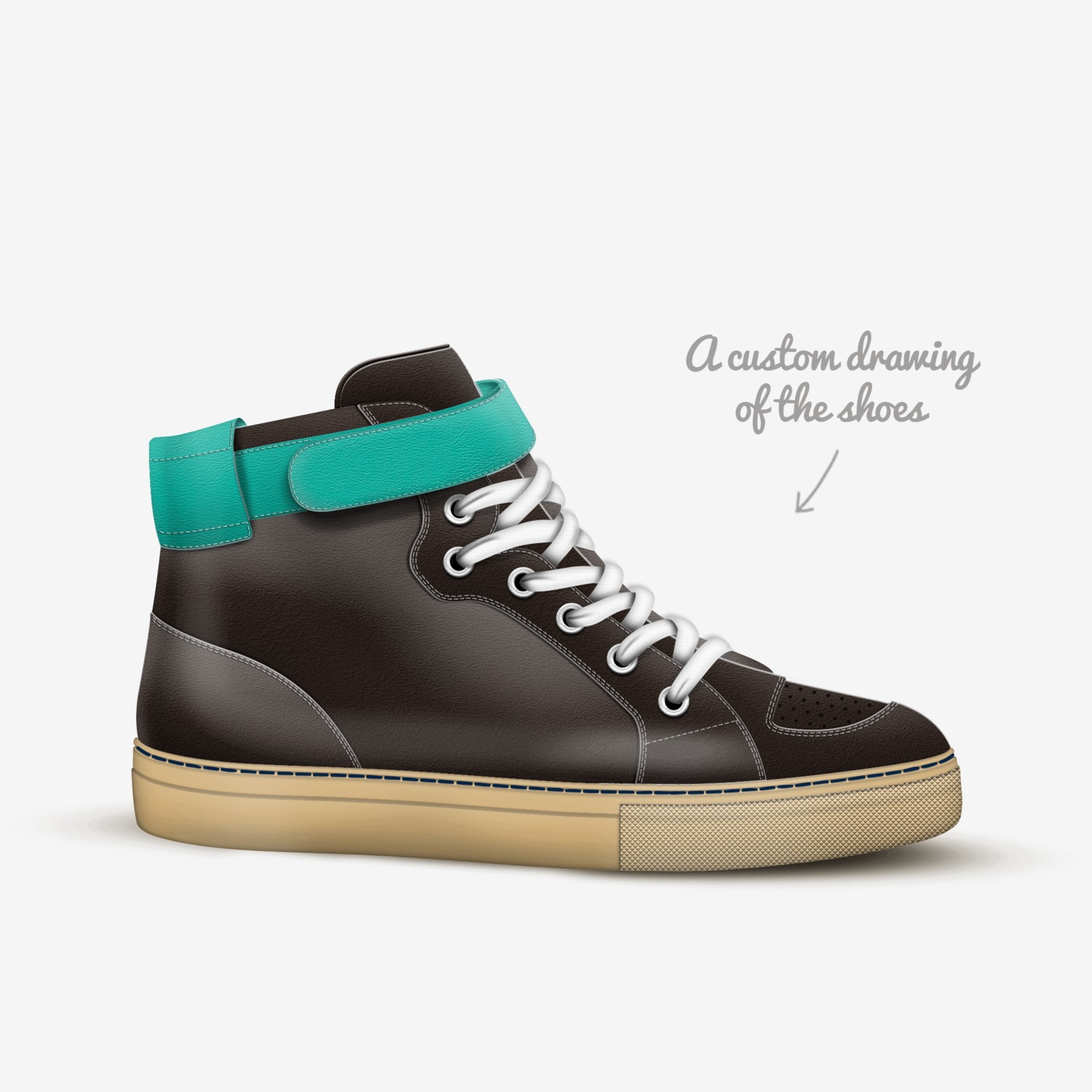 TEST C custom made in Italy shoes by Brandon Viani | Sketch view