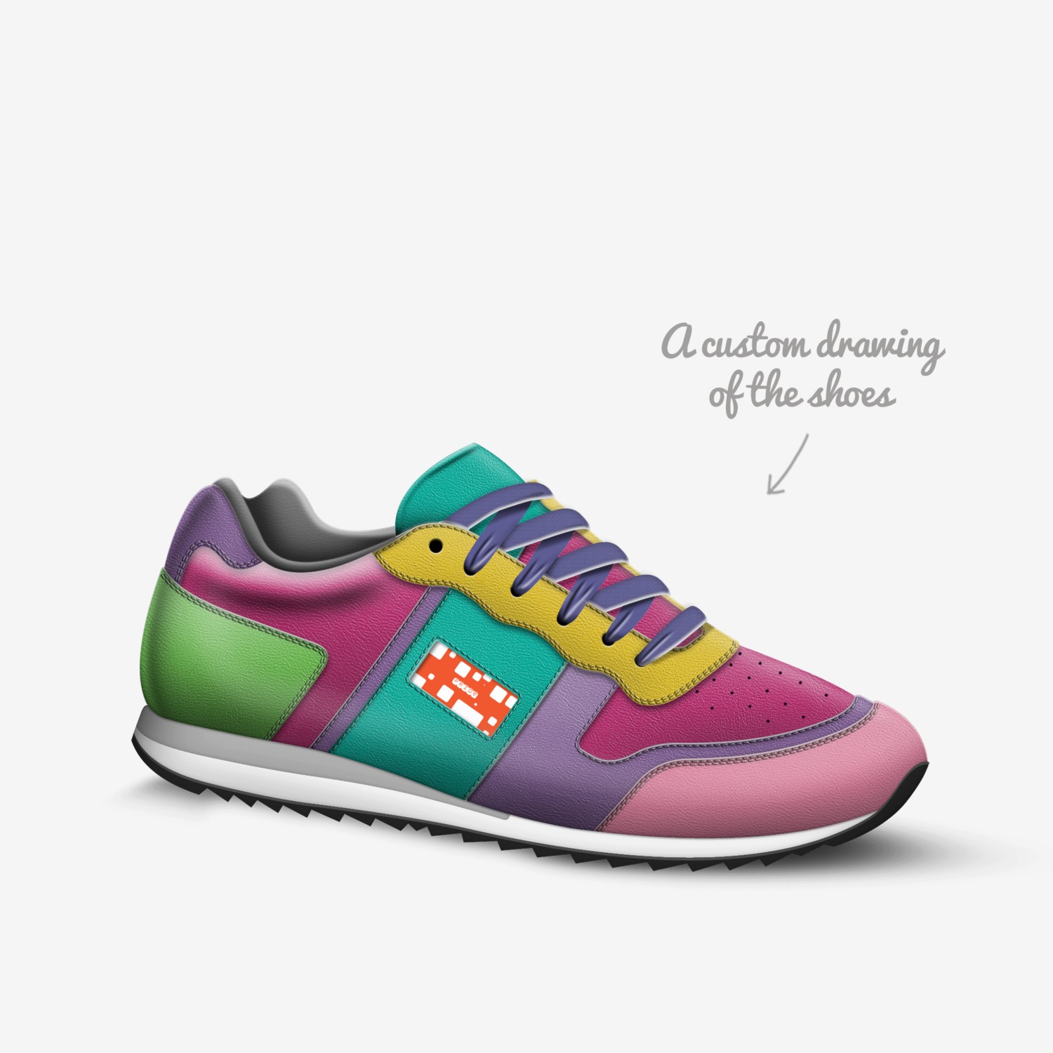 Pride custom made in Italy shoes by Thomas Childers | Sketch view