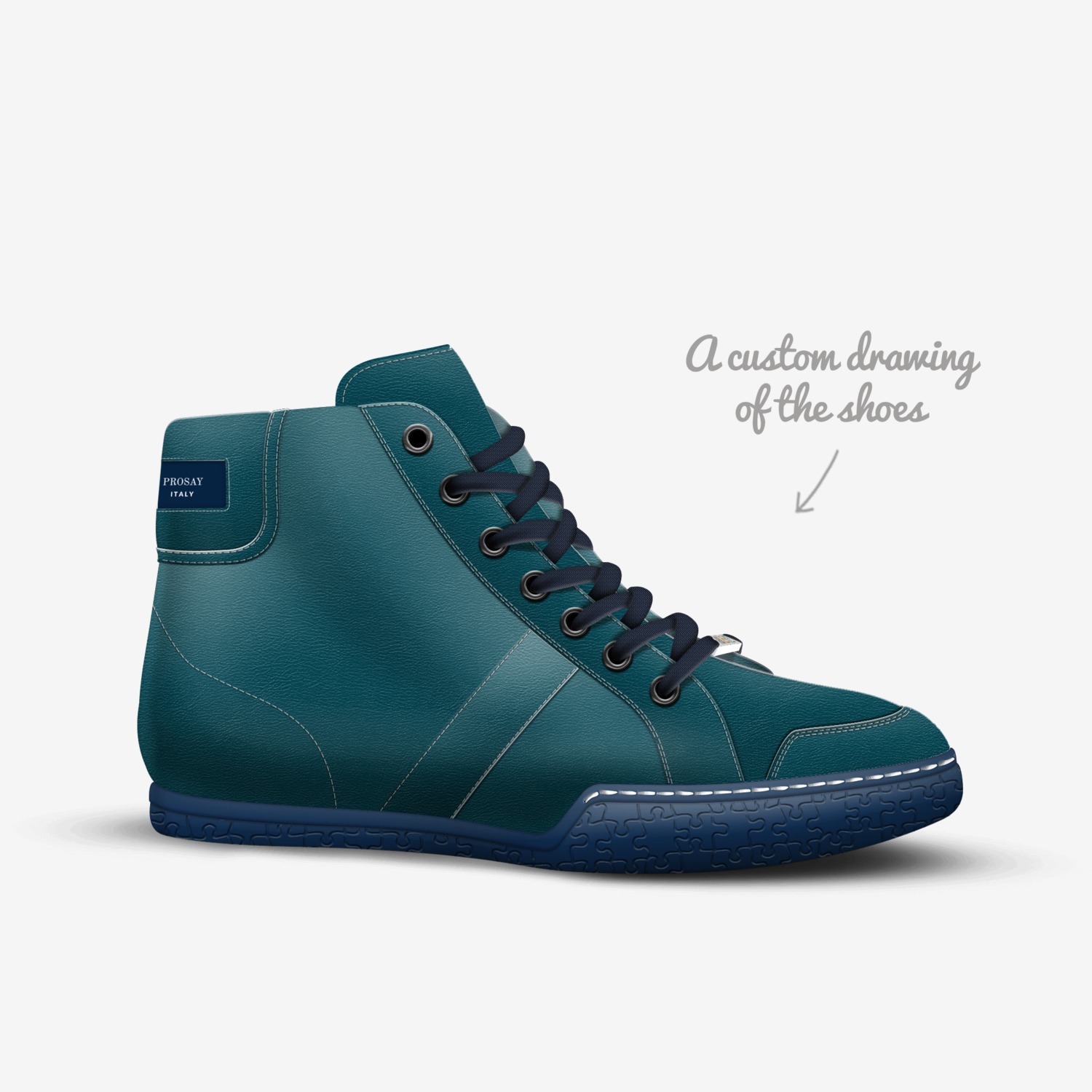 Prosay custom made in Italy shoes by Ty | Sketch view