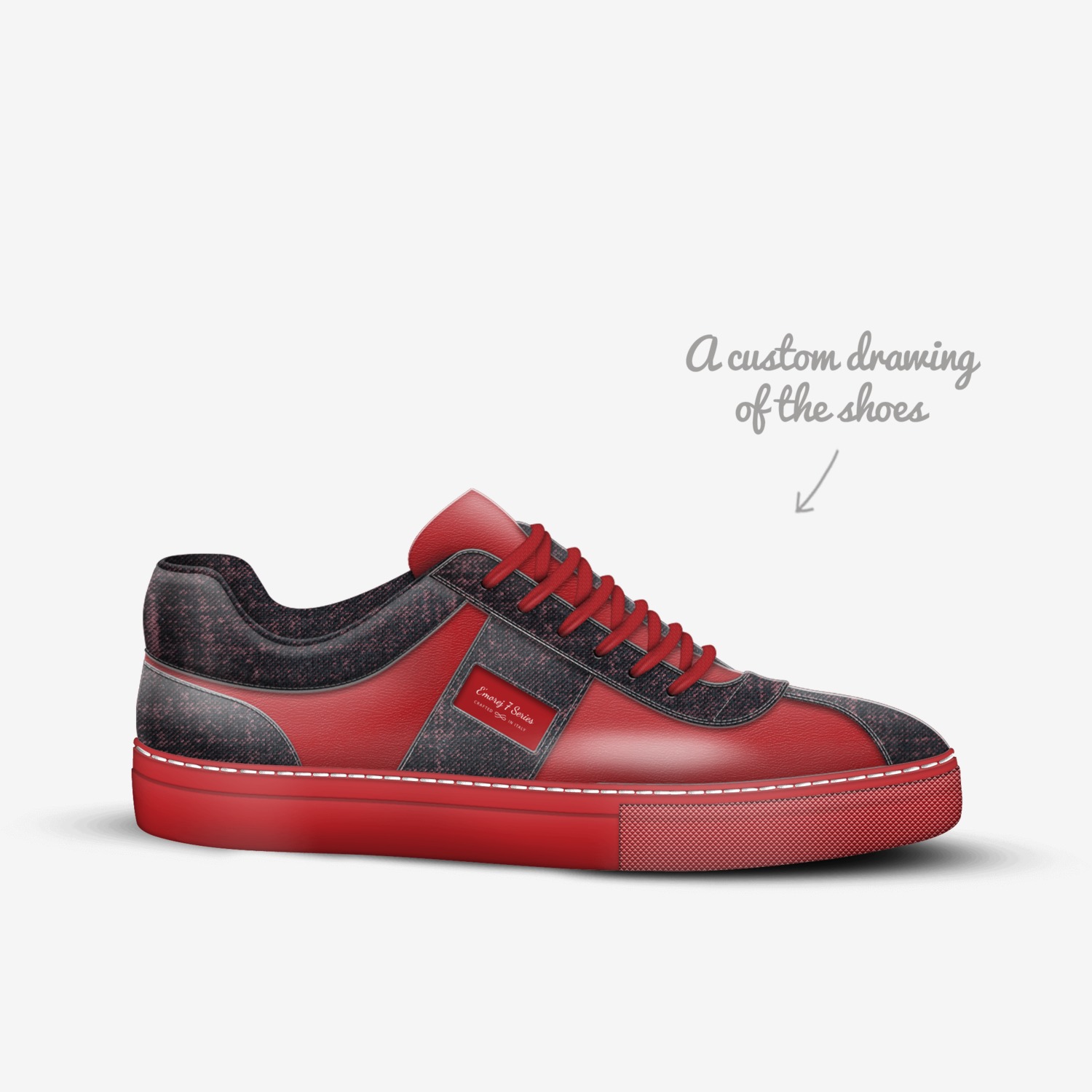 E'morej 7 Series custom made in Italy shoes by Lateef Williams | Sketch view
