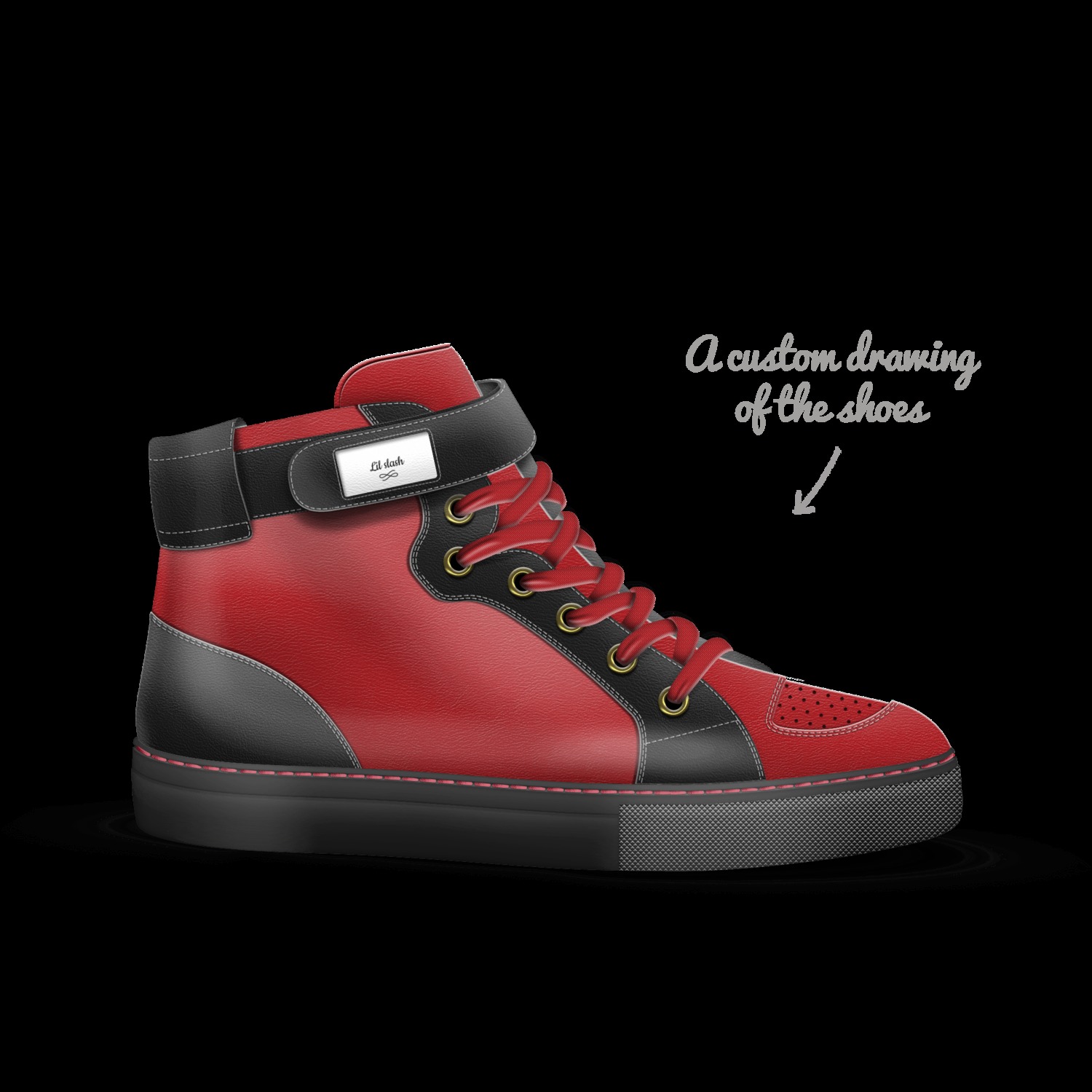Slash top custom sneakers