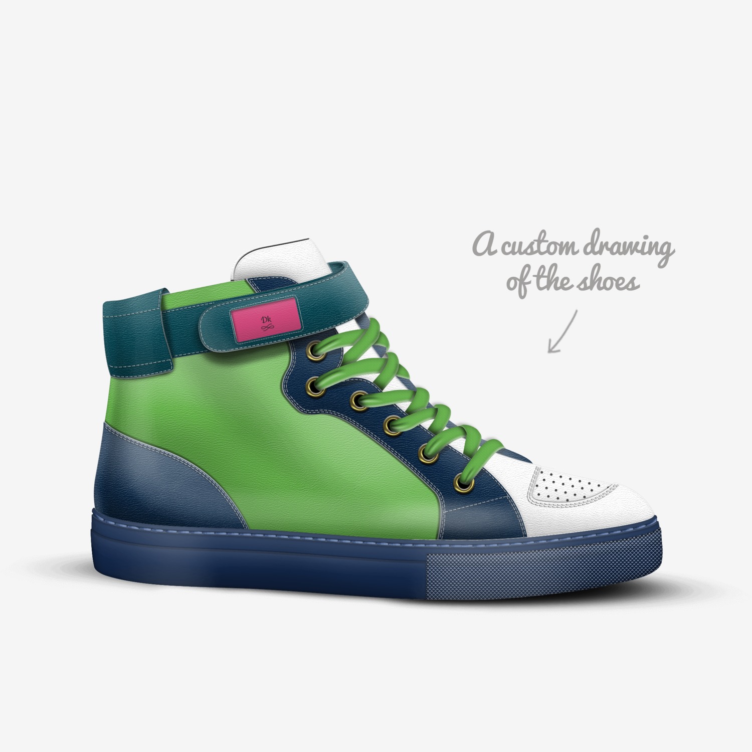 Dk custom made in Italy shoes by Darkavion | Sketch view