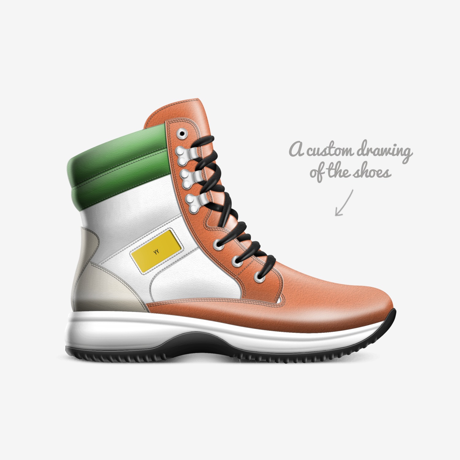 Yy custom made in Italy shoes by Johnathan Pres | Sketch view
