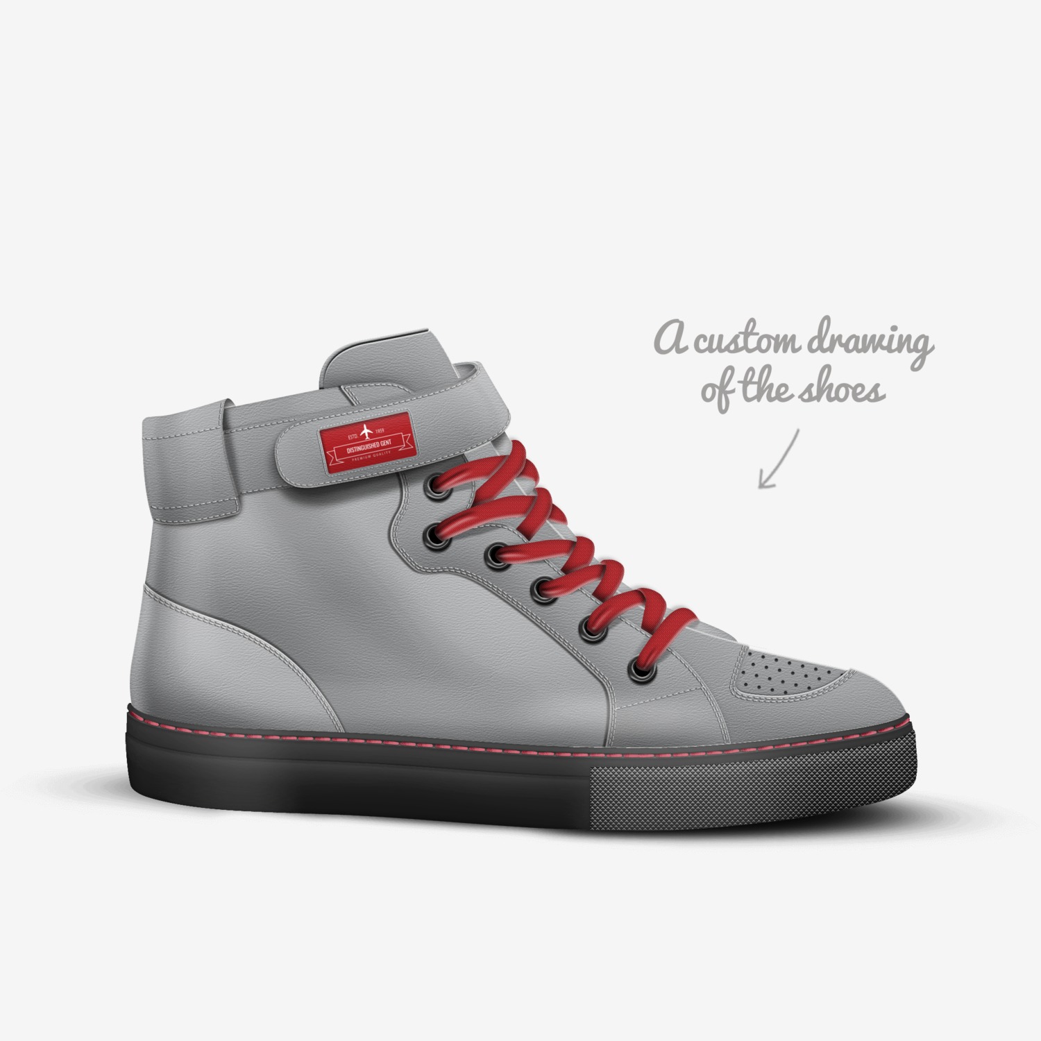 Distinguished Gent custom made in Italy shoes by Jason Plummer | Sketch view