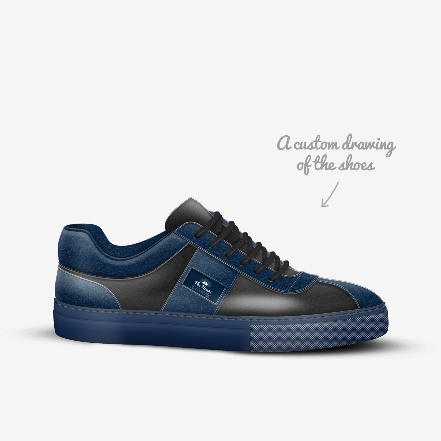 The Nonos custom made in Italy shoes by Nadia Black | Sketch view