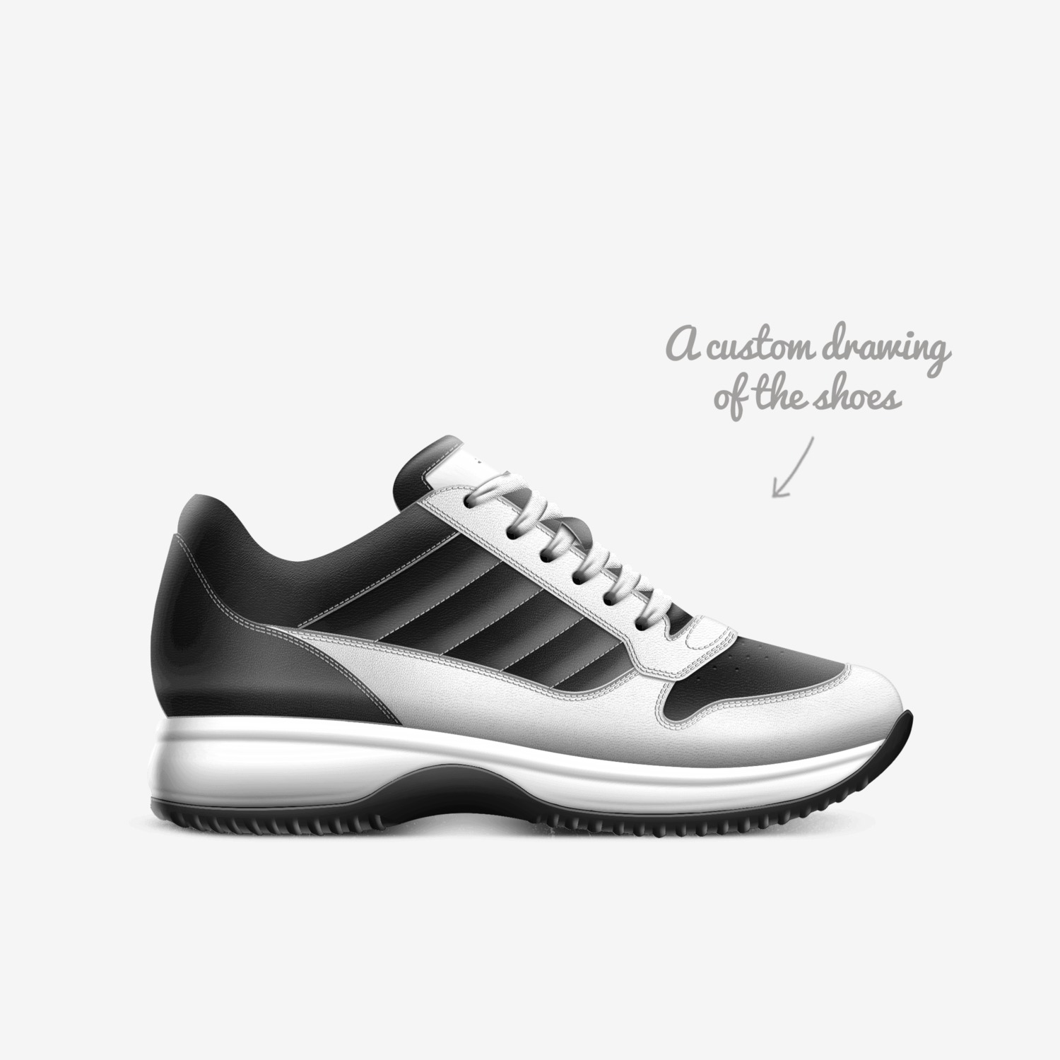 STONE custom made in Italy shoes by Michael Stone | Sketch view