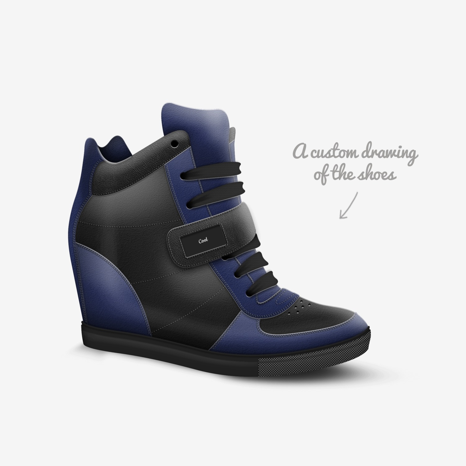 Cool custom made in Italy shoes by Chelsea Piccolo | Sketch view