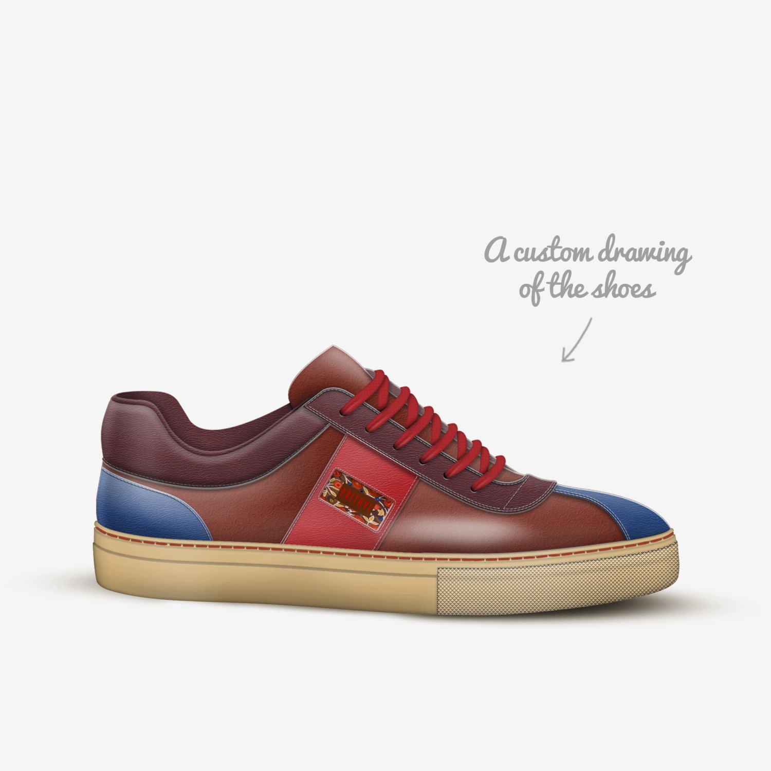 PRITHVI custom made in Italy shoes by Raghubir | Sketch view