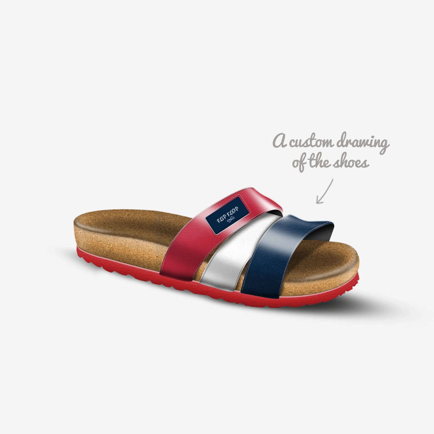 FLiP FLOP custom made in Italy shoes by Thomas Childers | Sketch view