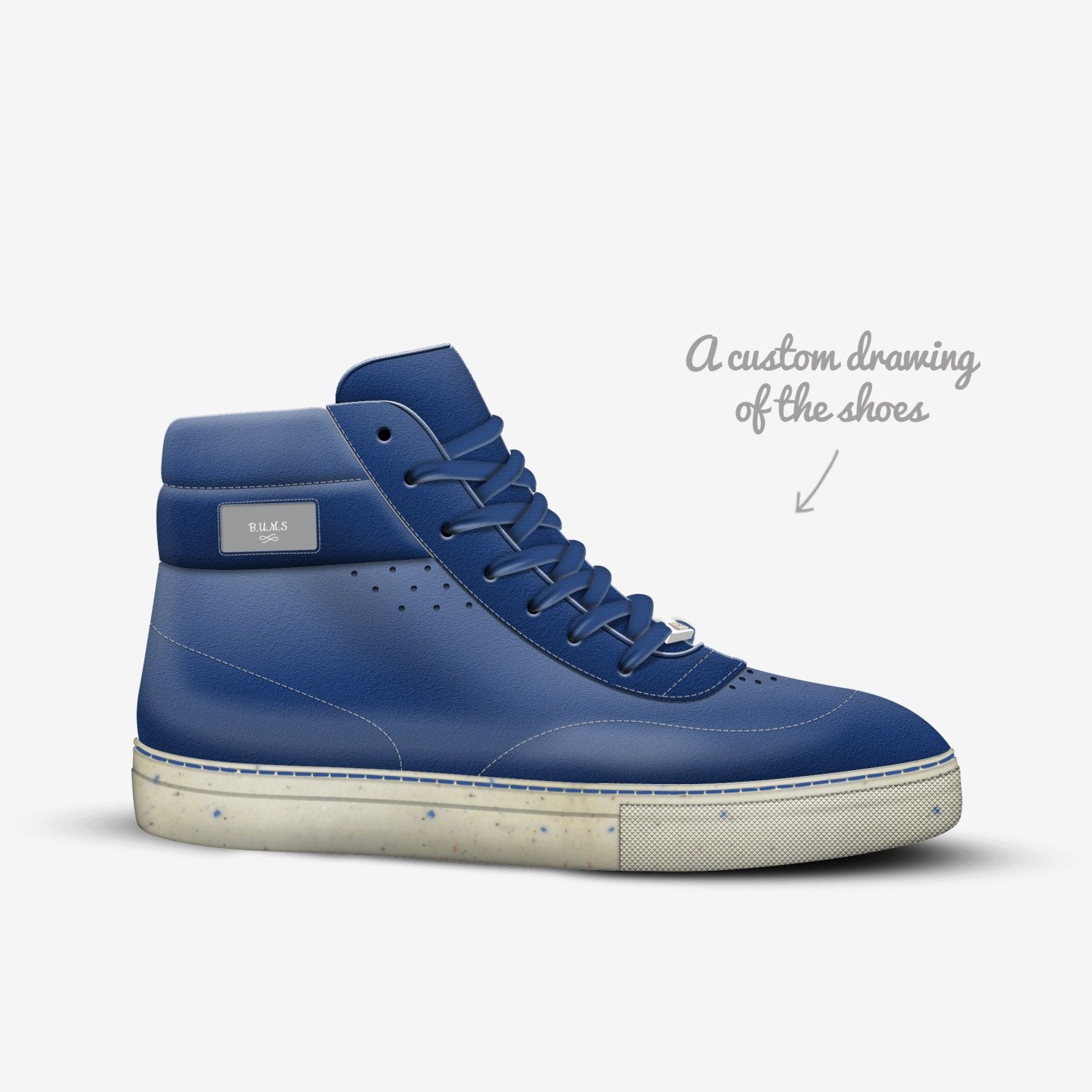 B.U.M.S custom made in Italy shoes by Desmond Dunbar | Sketch view