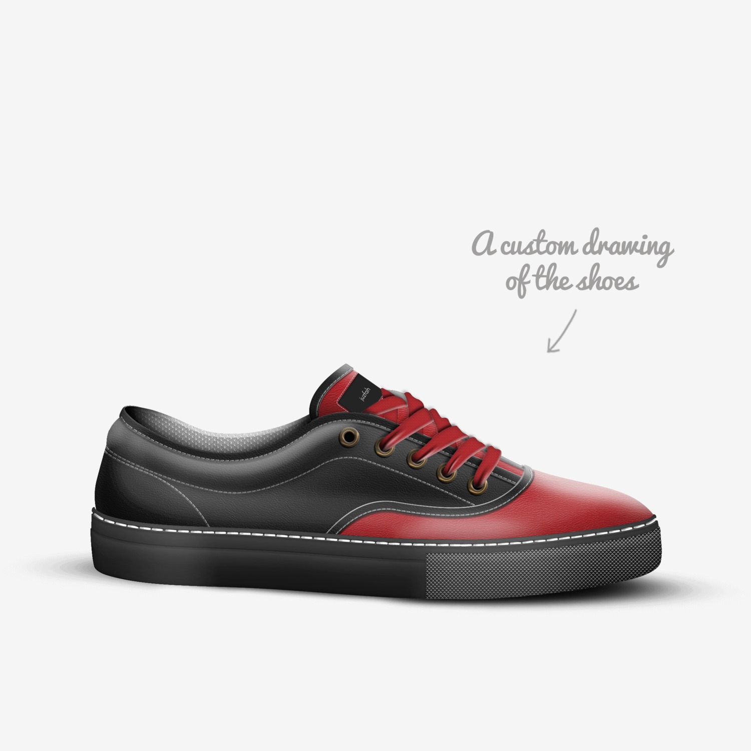 F1 custom made in Italy shoes by Juz Fah | Sketch view