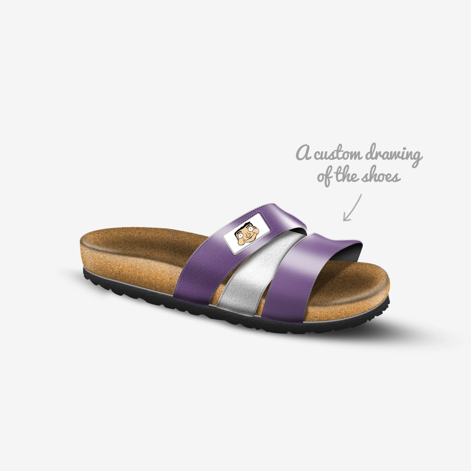 Air Pleb custom made in Italy shoes by Hayden Bagley | Sketch view