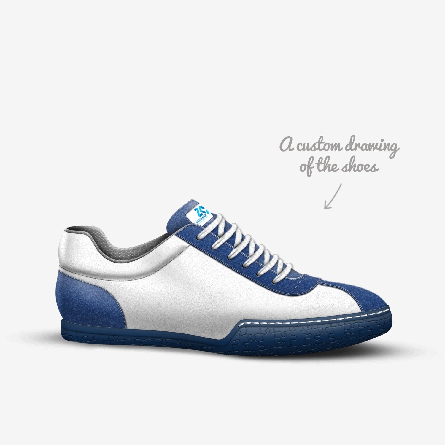 volleyball custom made in Italy shoes by Asher Lennon | Sketch view