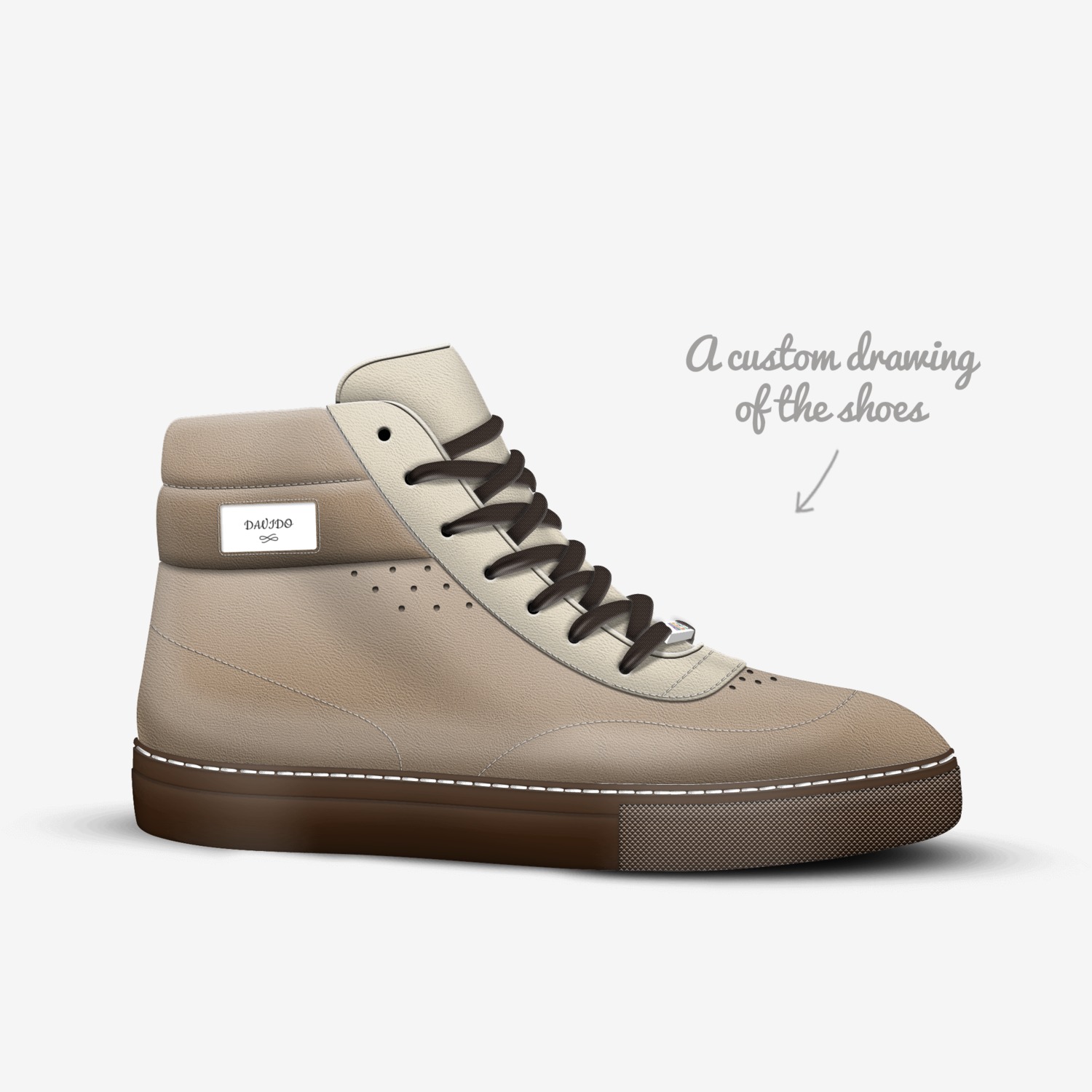 DAVIDO custom made in Italy shoes by Pyroapp | Sketch view