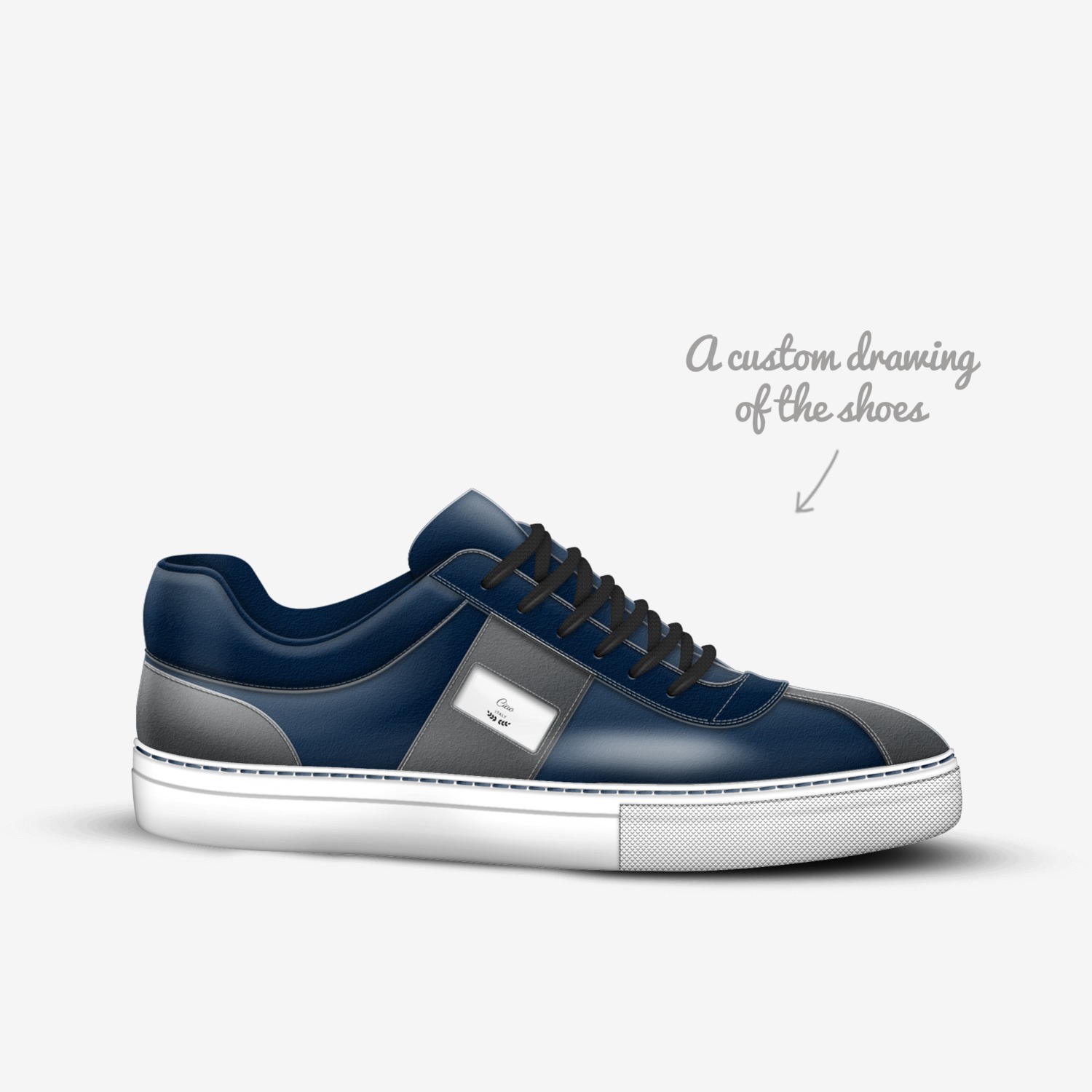 Ciao  custom made in Italy shoes by Jessica | Sketch view