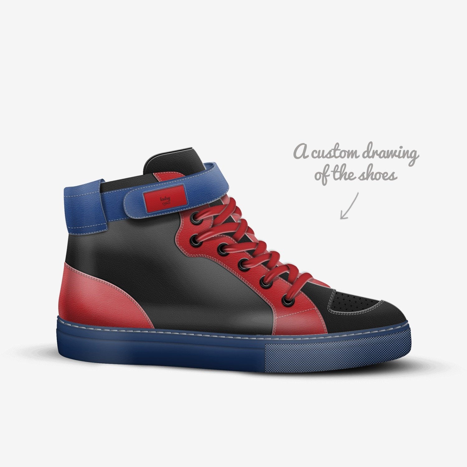 ladry custom made in Italy shoes by Andremclin | Sketch view