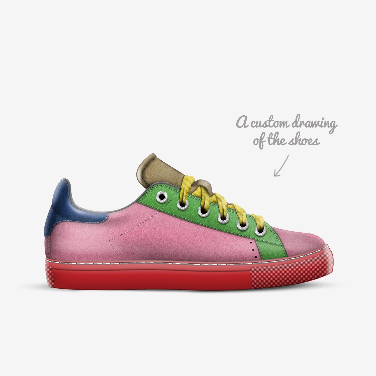 Newkicks custom made in Italy shoes by Rsk | Sketch view