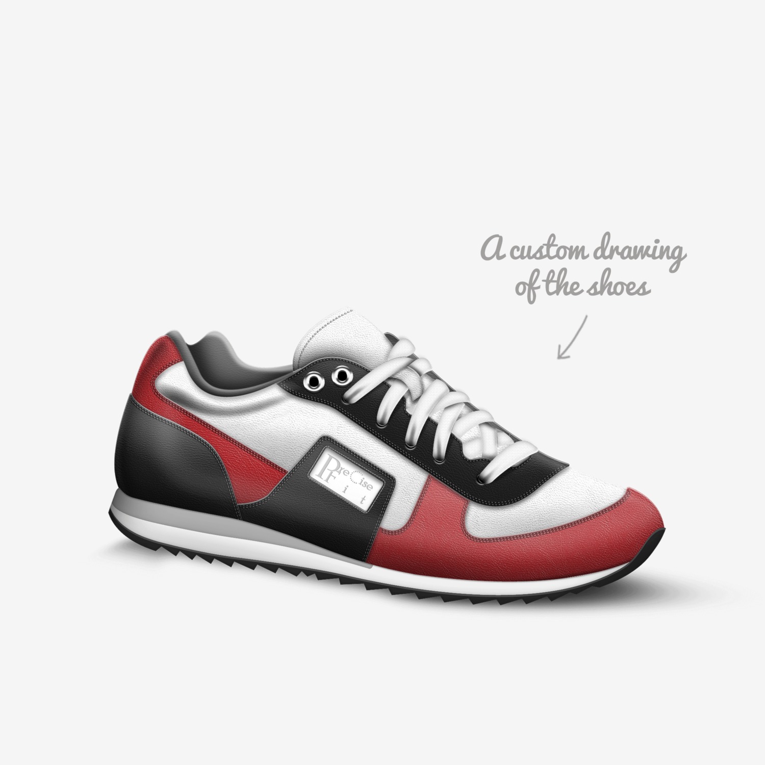 PreCise custom made in Italy shoes by Damon Stafford | Sketch view