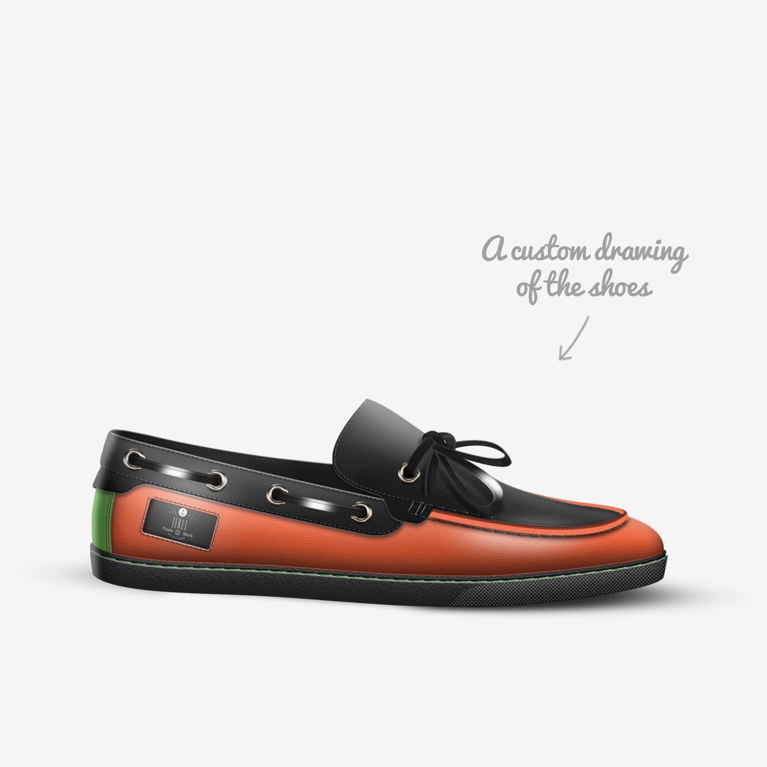 JERII custom made in Italy shoes by Evan Rusk | Sketch view