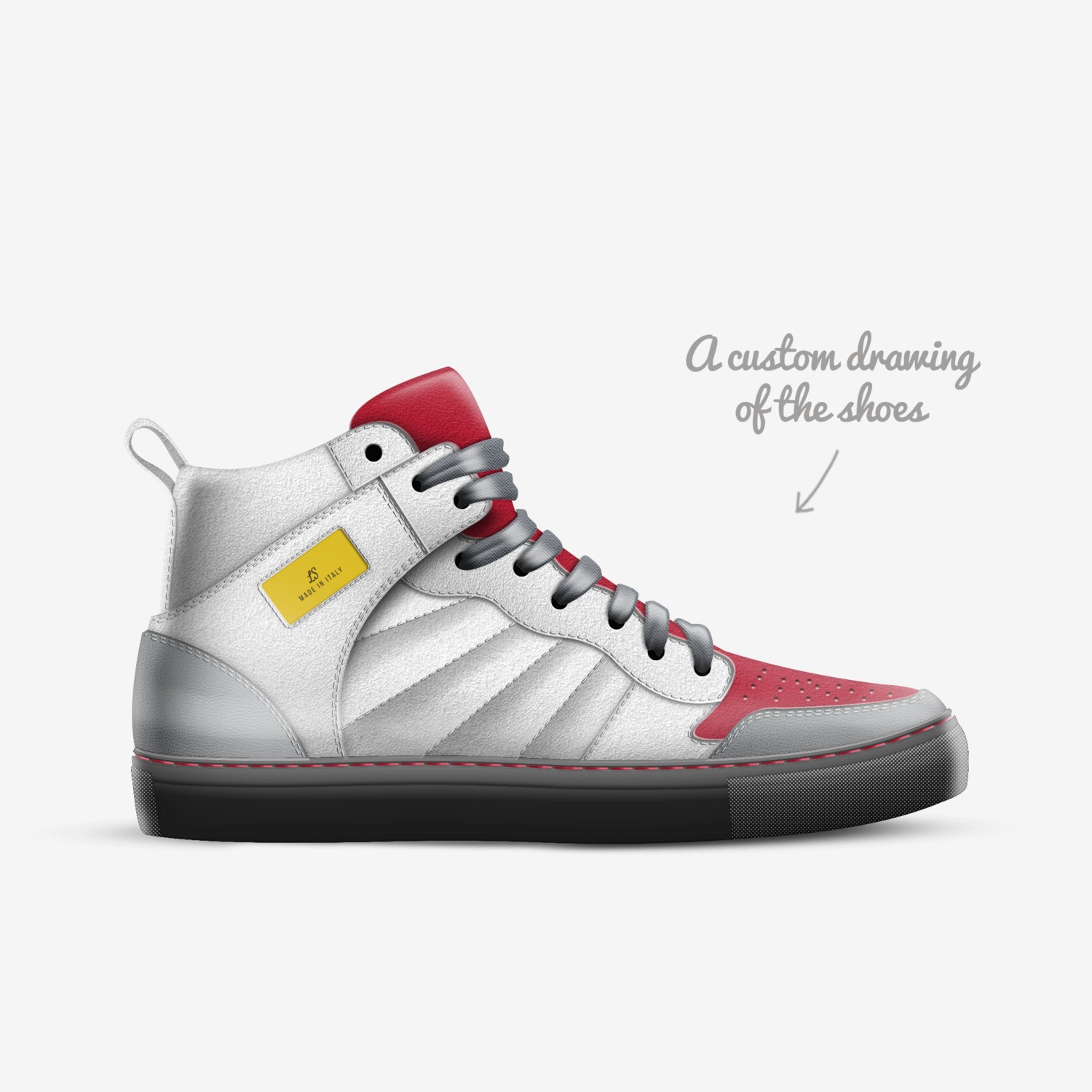 LS 1 custom made in Italy shoes by Lucas Saltz | Sketch view