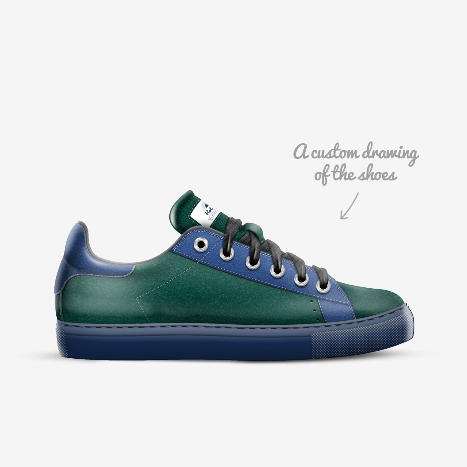 Hot boyz custom made in Italy shoes by Derrick Bennett | Sketch view