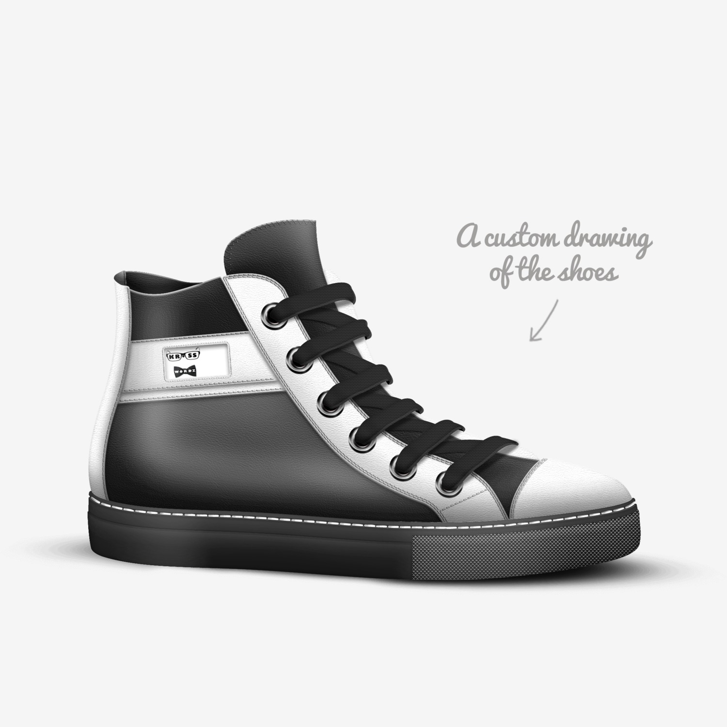 krossisms custom made in Italy shoes by Ronald L Hargrove | Sketch view