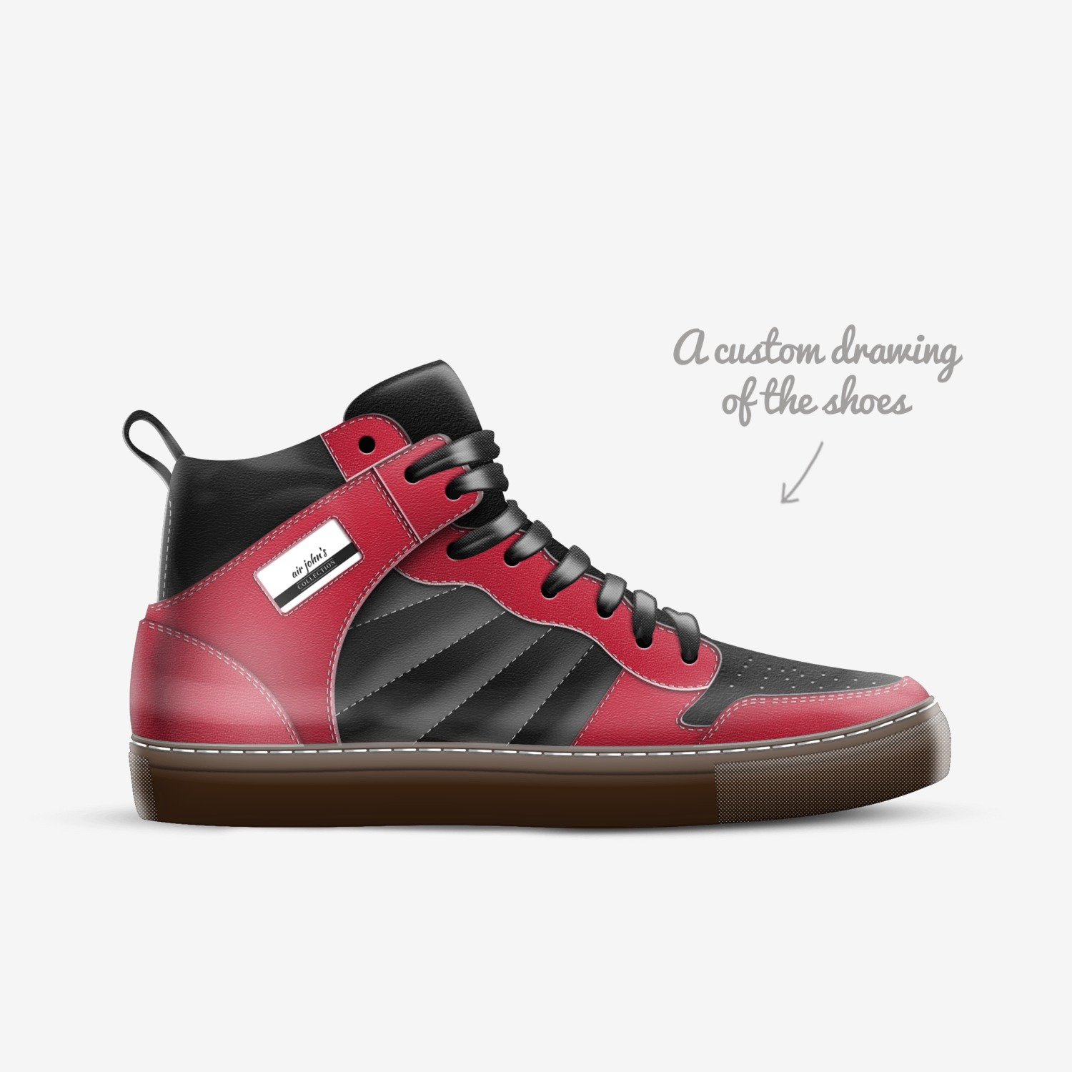 air john's custom made in Italy shoes by John | Sketch view