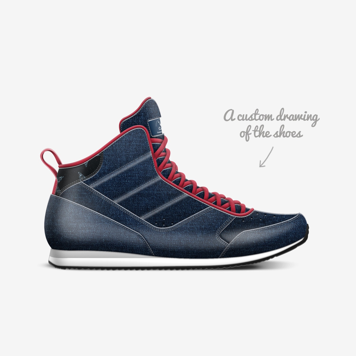 Coco custom made in Italy shoes by Sherry Rose | Sketch view
