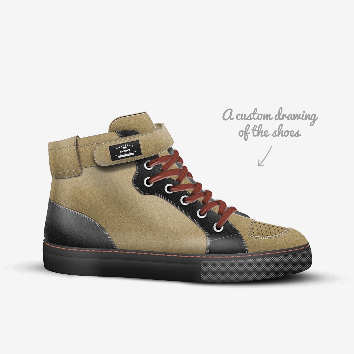 Blacurse custom made in Italy shoes by Karriem Muhammad | Sketch view